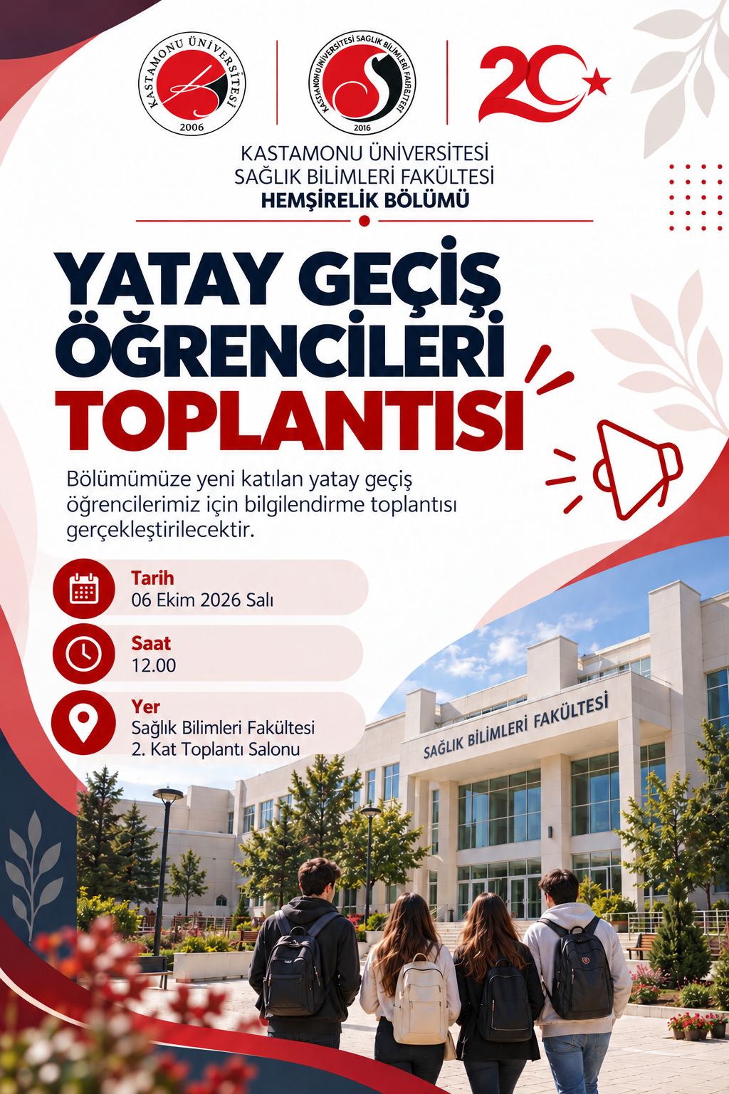 2026-2027 Eğitim Öğretim Yılı Hemşirelik Bölümü Yatay Geçiş Öğrencileri Toplantısı